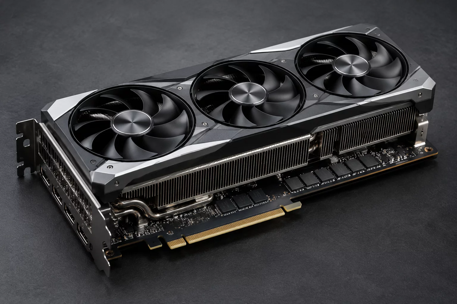 GeForce RTX 5080 24GB显卡核心电路与高规格散热模组架构实物展示